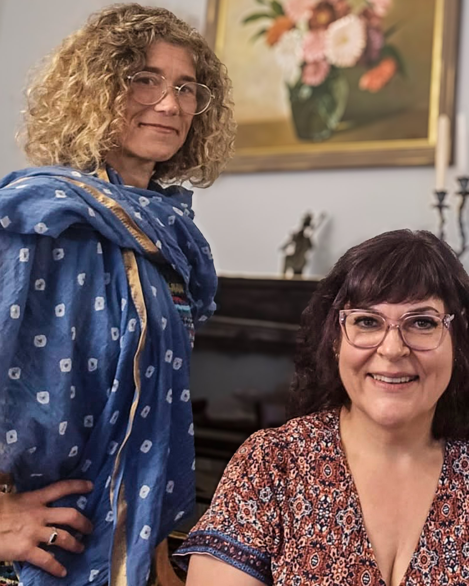 Isabel Balado e Marga Zukova xunto a un piano