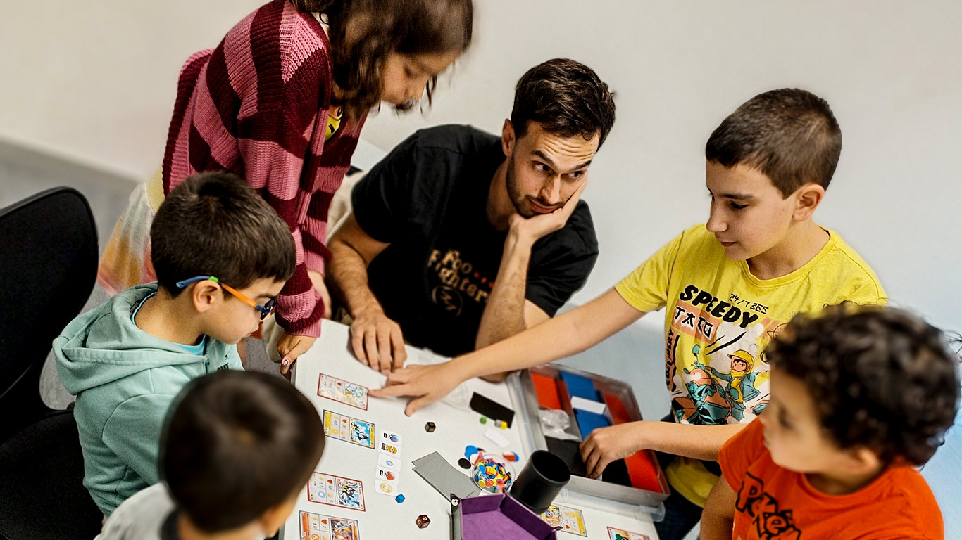 Familias xogando en Vigosónico Xoga